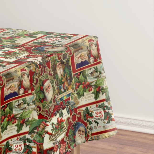 Festival Vintage Christmas Ephemera Collage-Red Tischdecke (Beispiel)