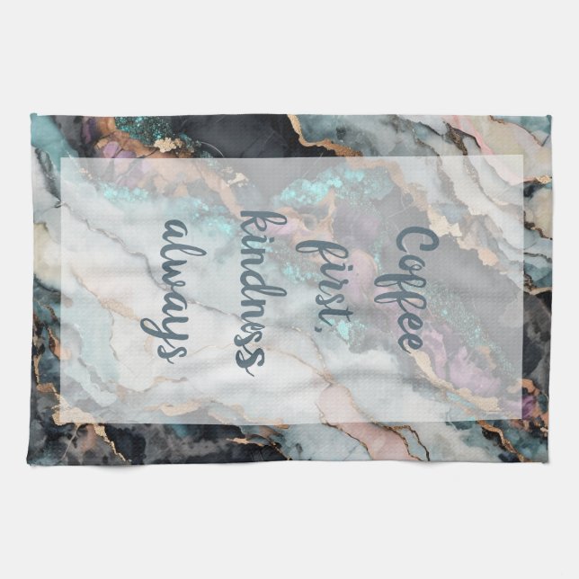 Festival - Weiß Geschirrtuch (Horizontal)