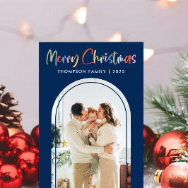 Festivalfarbener froher Weihnachtsgebäck Foto Arch Feiertagskarte