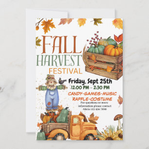 Festivalkarte Herbst Harvest Einladung