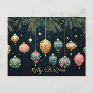 Festivals Baubles Weihnachtsgrüßkarte Feiertagspostkarte
