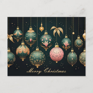 Festivals Baubles Weihnachtsgrüßkarte Postkarte