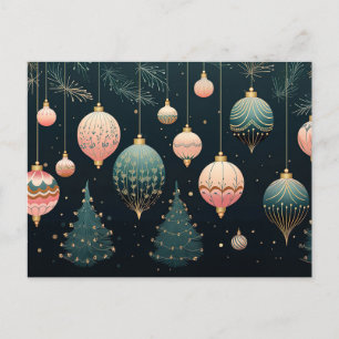 Festivals Baubles Weihnachtsgrüßkarte Postkarte