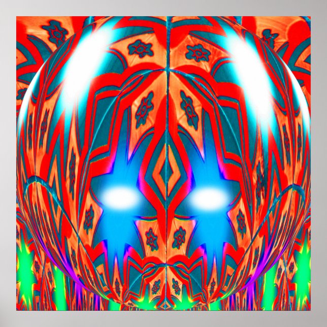 Festivals, blaue Sternenkunst Poster (Vorne)