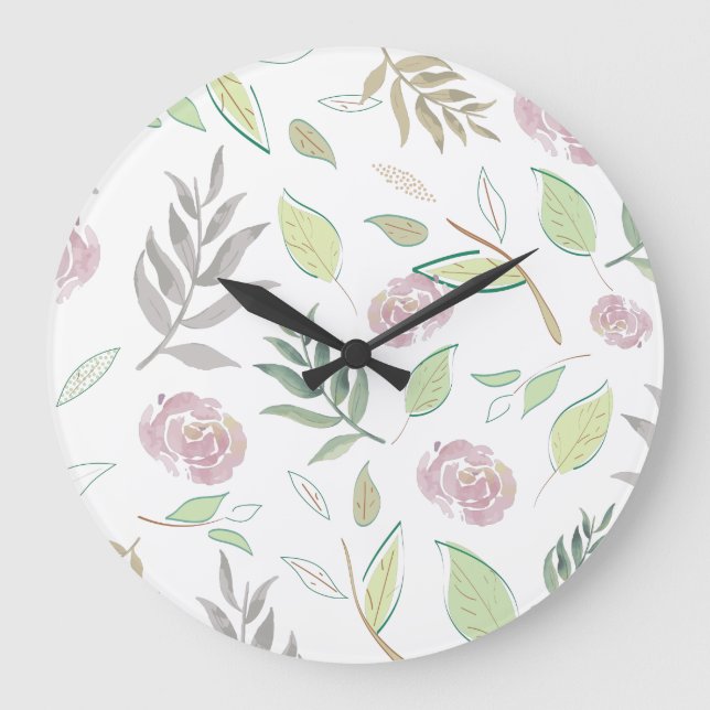 Festivals Blume Große Wanduhr (Vorderseite)