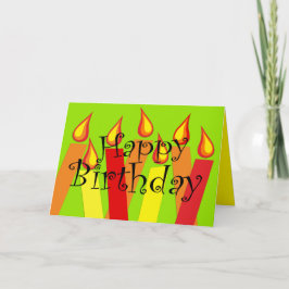 Festivals Candles Fiesta Happy Birthday Card Karte