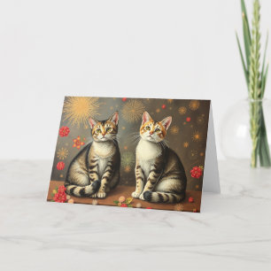 Festivals Cats Card Dankeskarte