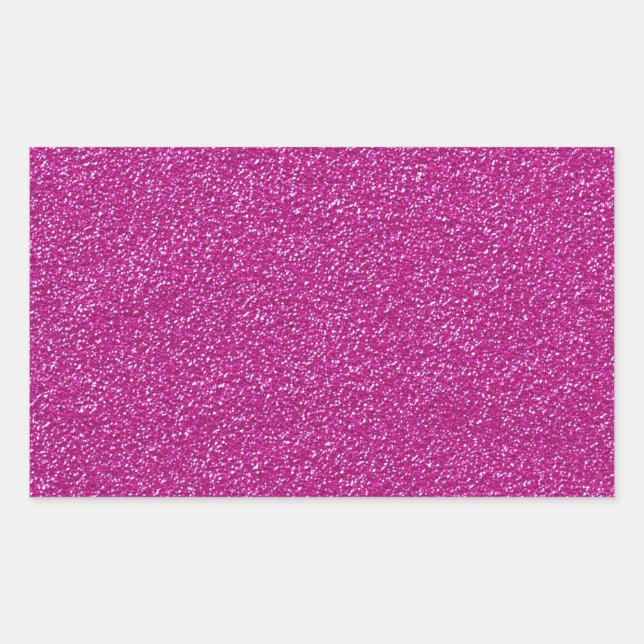 Festivals Chic Pink Glitzer Hintergrund Romantisch Rechteckiger Aufkleber (Vorderseite)