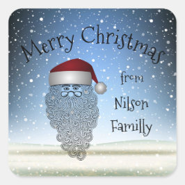 Festivals Chritsmas Party Funny Niedlicher Weihnac Quadratischer Aufkleber