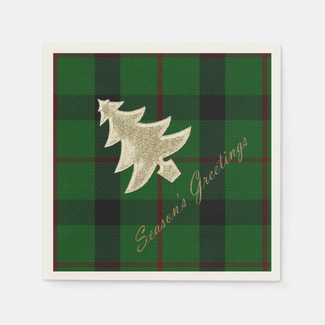 Festivals Clan Kincaid Kariert Holiday Napkins Serviette (Vorderseite)