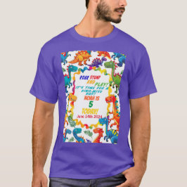 Festivals Colorful Dinosaur Geburtstagsparty T - S T-Shirt