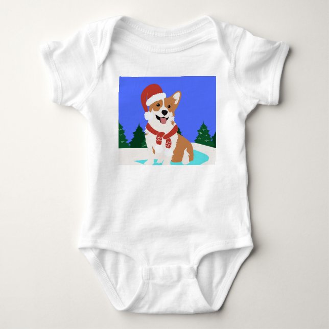 Festivals Corgi Baby Bodysuit Strampler (Vorderseite)