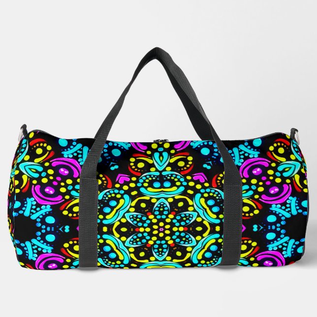 Festivals farbenfrohe geometrische Design-Duffel-T Duffle Bag (Vorderseite)