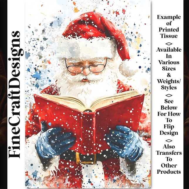 Festivals farbiger Vater Weihnachten AY6 Decoupage Seidenpapier (Von Creator hochgeladen)