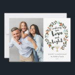 Festivals Floral Hanukkah Fotokarte Feiertagskarte<br><div class="desc">Elegantes Hanukkah Blumendesign von Origami Prints.</div>