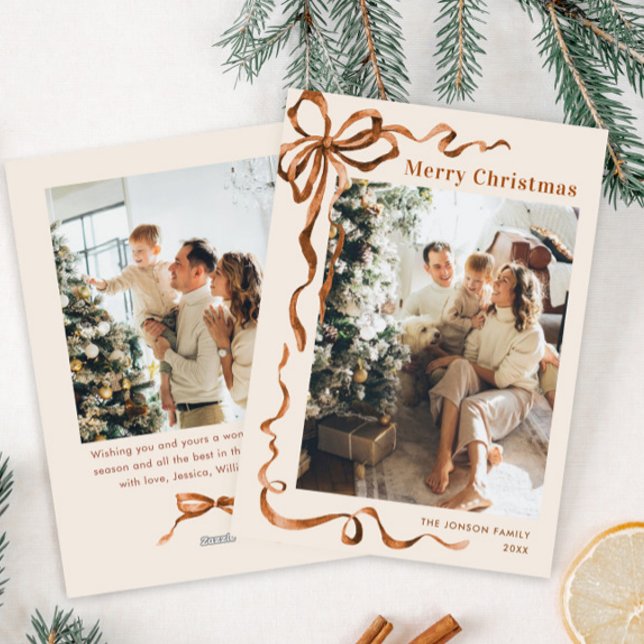 Festivals Frohe Weihnachten Boho Bow Ribbon 2 Foto (Von Creator hochgeladen)