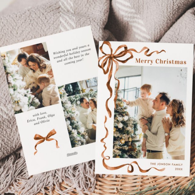 Festivals Frohe Weihnachten Boho Bow Ribbon 3 Foto (Von Creator hochgeladen)