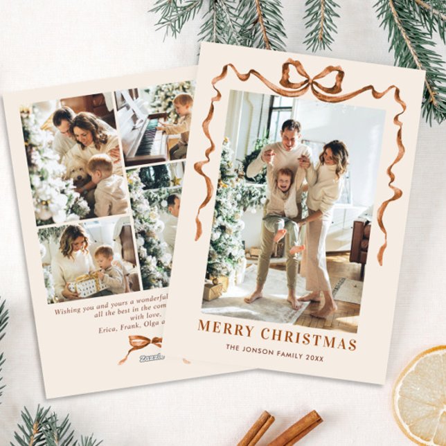 Festivals Frohe Weihnachten Boho Bow Ribbon 5 Foto (Von Creator hochgeladen)