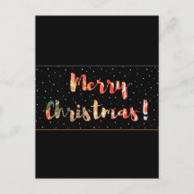 Festivals Frohe Weihnachten Schwarz & Gold Design