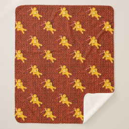 Festivals Gingerbrei Mann & Strick Muster Weihnach Sherpadecke