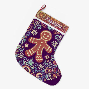 Festivals Gingerbrot Delight Großer Weihnachtsstrumpf