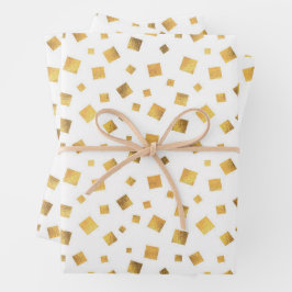 Festivals Gold Confetti-Geschenk Geschenkpapier Set