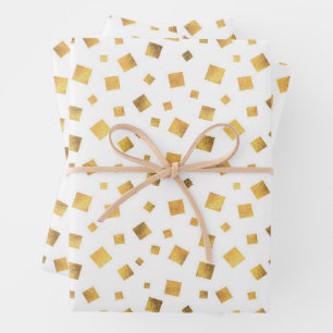 Festivals Gold Confetti-Geschenk Geschenkpapier Set