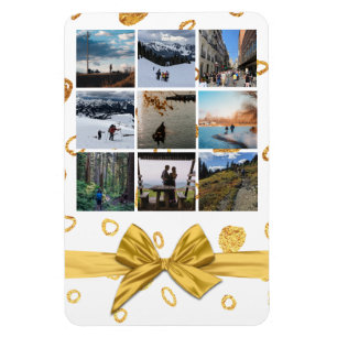 Festivals Gold Geschenk Nine Foto Collage Magnet