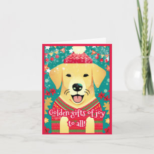 Festivals Golden Retriever Ugly Weihnachtskraut Feiertagskarte