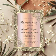 Festivals Goldrahmen, Rose Gold, Glitzer-Rente