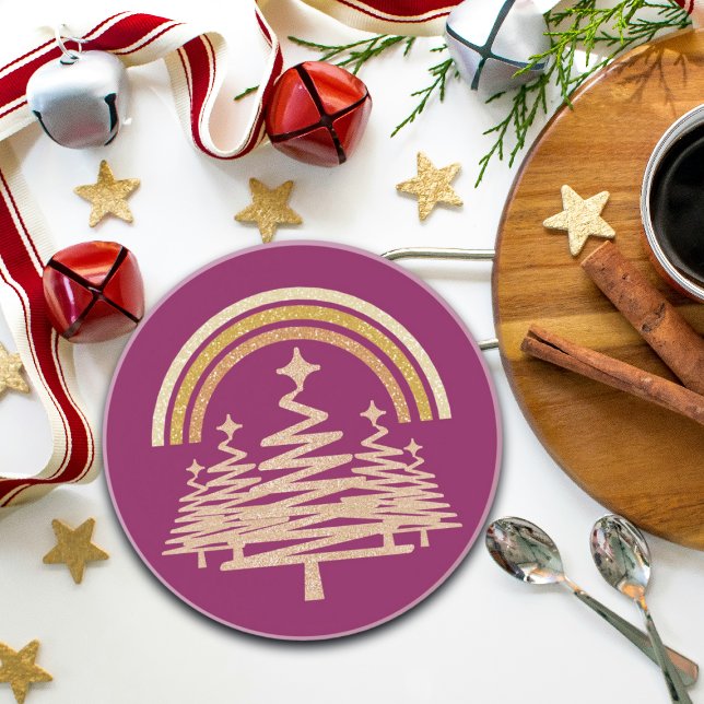 Festivals Goldrainbow Sparkling Getränkeuntersetzer (Von Creator hochgeladen)