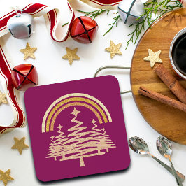 Festivals Goldrainbow Sparkling Getränkeuntersetzer