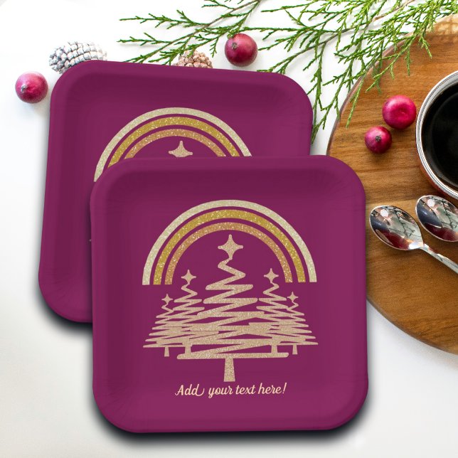 Festivals Goldrainbow Sparkling Pappteller (Von Creator hochgeladen)