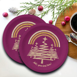 Festivals Goldrainbow Sparkling Pappteller