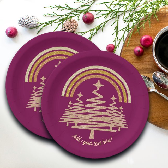 Festivals Goldrainbow Sparkling Pappteller (Von Creator hochgeladen)