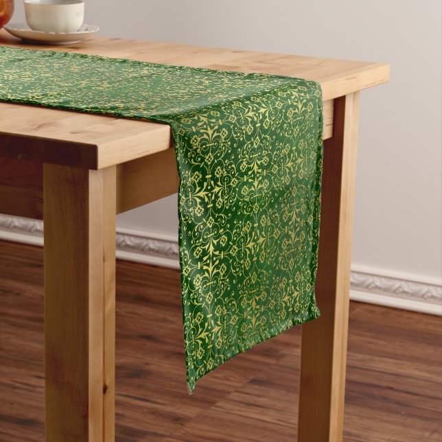 Festivals Green und Gold Damask Tischläufer (Beispiel)