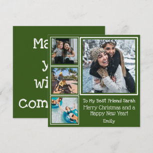 Festivals Green White Foto Best Friends Christmas Karte