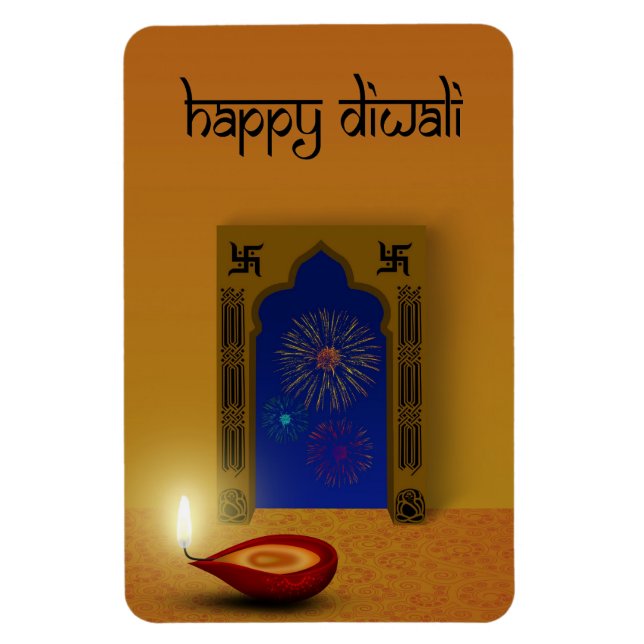 Festivals Happy Diwali - Flexibles Magnet (Vertikal)