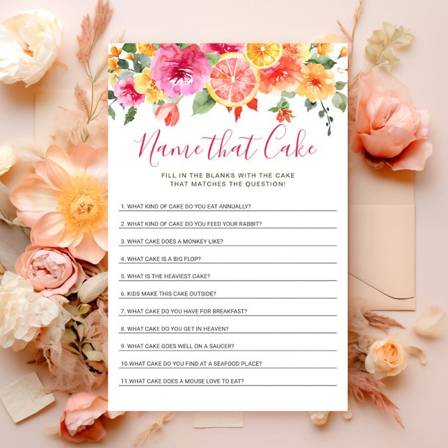 Festivals Helle Blume Citrus Brautparty Game (Von Creator hochgeladen)