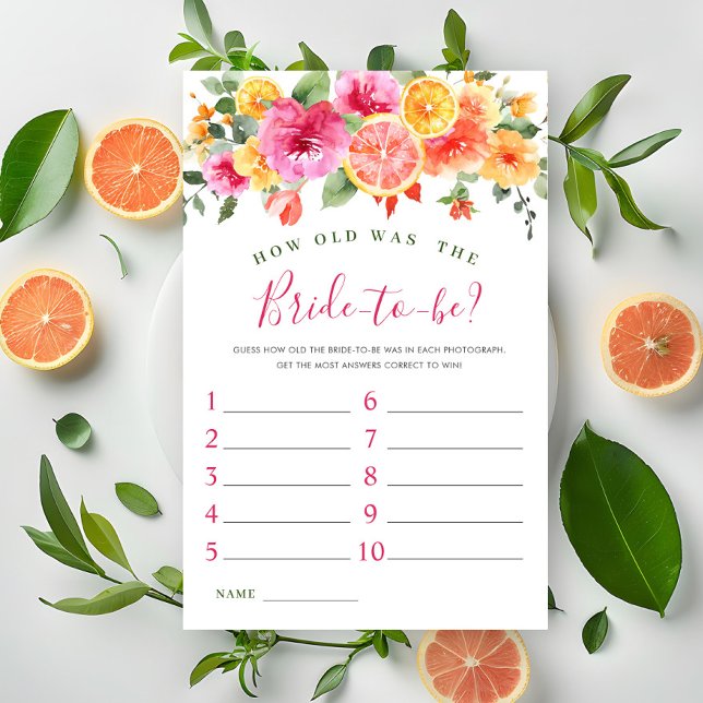 Festivals Helle Blume Citrus Brautparty Game (Von Creator hochgeladen)