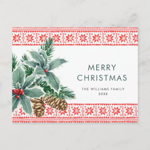 Festivals Holly Berry Weihnachtsgrüße Postkarte