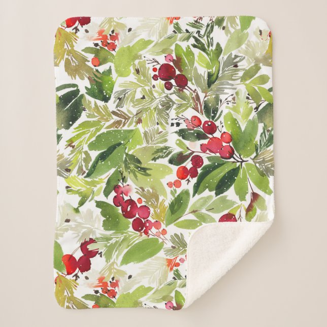 Festivals Holry und Evergreen Wasserfarbe Sherpadecke (Vorderseite)