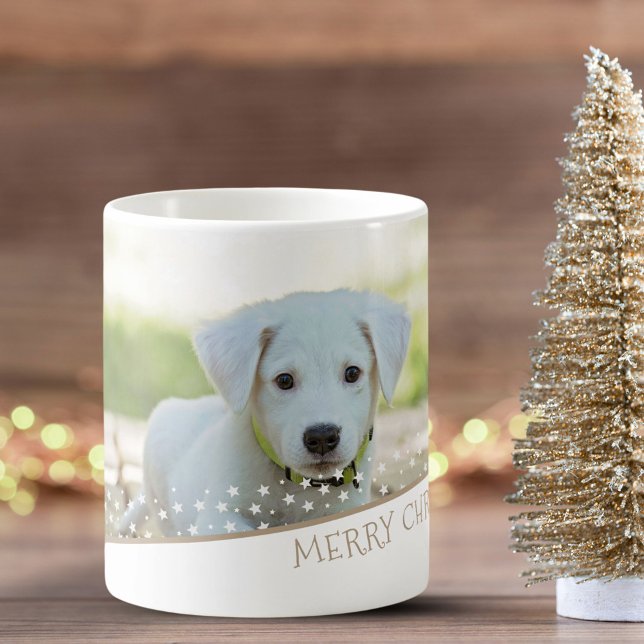 Festivals Hund Foto Stars Weihnachtskuchen Kaffeetasse (Von Creator hochgeladen)