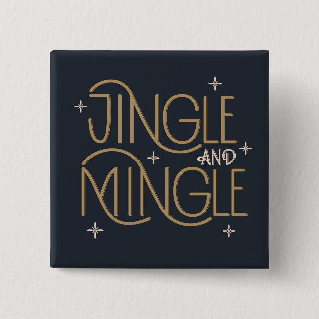 Festivals, Jingle und Mingle Holiday Design Button (Vorderseite)