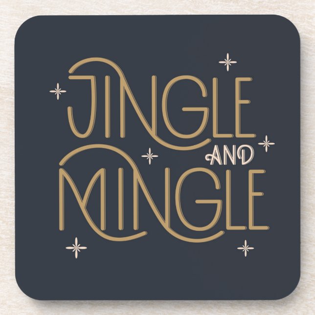 Festivals, Jingle und Mingle Holiday Design Getränkeuntersetzer (Vorderseite)