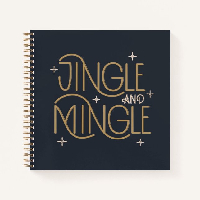 Festivals, Jingle und Mingle Holiday Design Notizbuch (Vorderseite)
