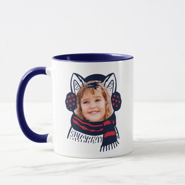 Festivals Kariert Kitty Cat Charakter Foto Urlaub Tasse (Links)