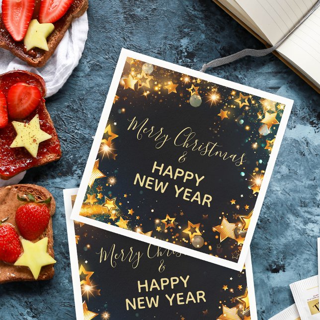 Festivals mit Gold Stars Bokeh und Glitzern Serviette (Von Creator hochgeladen)