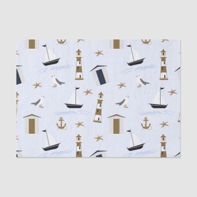 Festivals Nautic Print Seidenpapier (Vorderseite)