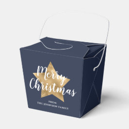 Festivals Navy Blue Gold Star Weihnachten Geschenkschachtel